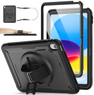 SEYMAC stock iPad A16 第11世代11インチ/第10世代10.9インチ専用ケース 耐衝撃 Gフック式ハンドストラッ…