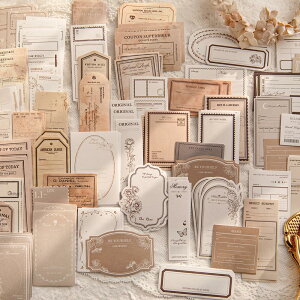 Ta Merry シール コラージュ 素材 詰め合わせ ラベル フレークシール ステッカー シール 便せん メモ レトロ おしゃれ 女の子 かわいい 180枚 大容量 手帳 スマホ ノート デコ コラージュ アレン