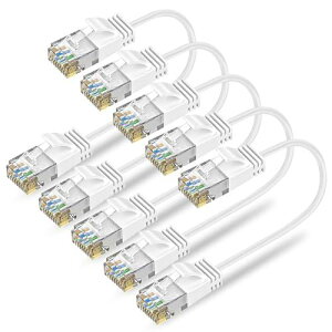 Ankuly Cat6A LANP[u ZP[u 0.3m 24{Zbg RJ45RlN^ 10Gbps T[o[ Ɨl Ɩp LP[u zCg ƒp