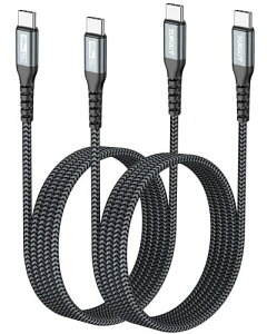 SUNGUY USB Type C ケーブル 1.5M 【2本組】 PD対応 60W 急速充電 USB C to USB C ケーブル Type C to C ケーブル USB2.0高速データ転送 iPhone15/15Pro Galaxy S22 ultra/iPad Pro/ipad air/MacBook Air/MacBook Proなどのタイプc機種