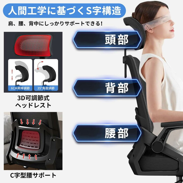 楽天市場】UKILIFE オフィスチェア デスクチェア 疲れない テレワーク 