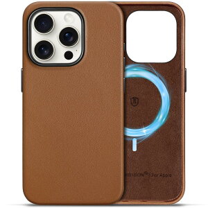 SHIELDON iPhone 16 Pro 対応 ケース 本革ベーシックケース ワイヤ レス充電対応 磁気充電可 背面保護 あいふぉ16 Pro 対応ケース レザー スマホカバー 薄型 軽量 滑り止め 指紋防止 カメラ保護 携帯
