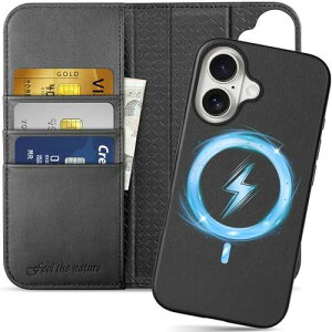 SHIELDON iPhone 16 Ή蒠^P[X 2in1 {v OR ӂ 16 gуJo[ Ռz J[h[ uX^h@\ }Olbg [RFIDubLO] Sʕی ACz 16 