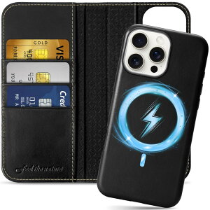 SHIELDON iPhone16 ProMax ΉP[X 蒠^ 2in1 {v OR ӂ 16 v}bNX gуJo[ Ռz J[h[ uX^h@\ }Olbg [RFIDubLO] S