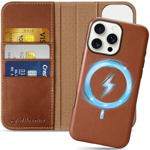 SHIELDON iPhone 16 ProMax Ή蒠^P[X 2in1 {v OR ӂ 16v}bNX gуJo[ Ռz J[h[ uX^h@\ }Olbg [RFIDubLO] S