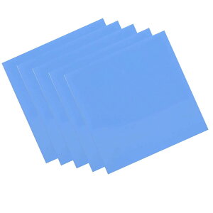 YFFSFDC 5枚セット熱伝導パッド100mm x 100mm x 0.5mm厚シリコンパッド熱伝導シート CPU 冷却用GPUヒートシンク 熱伝導シート 高効率 熱伝導ギャップフィラー冷却ラジエーターフィン(ブルー)