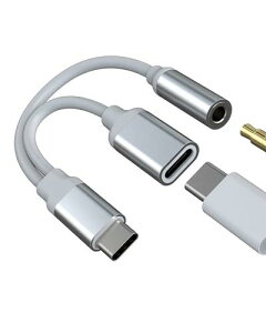 ^CvC 3.5mm CzϊA_v^[(2in1)イ[dhOΉApple iPhone15 Pro Max Plus Ipad Pro Air Mini DAC I[fBIwbhtHڑType-C P[u RlN^AUX} [d