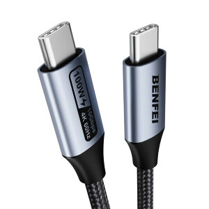 BENFEI USB C P[u 100W Type C P[u Thunderbolt 3/USB 3.2 Gen 2Ή y8K@60Hz / 4K@240Hzfóz 10Gbps]x ^Cvc P[u rfIo PDΉ }[dP[u Galaxy S24/iPhone 16/MacBook/iPade