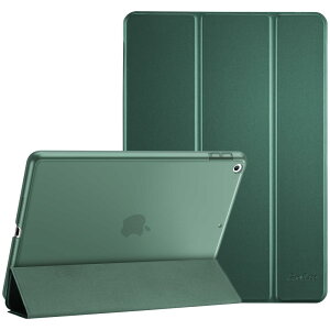 ProCase iPad 9.7(���^�j�P�[�X �X�}�[�g ���X���� �X�^���h �t�H���I�ی�P�[�X �������t���X�g �o�b�N�J�o�[ �Ή��@��FiPad 9.7 ��6���� 2018 / ��5���� 2017 - �~�b�h�i�C�g�O���[��