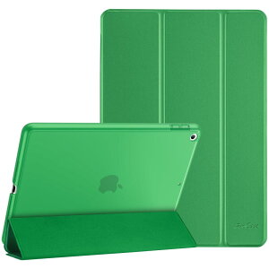 ProCase iPad 9.7(���^�j�P�[�X �X�}�[�g ���X���� �X�^���h �t�H���I�ی�P�[�X �������t���X�g �o�b�N�J�o�[ �Ή��@��FiPad 9.7 ��6���� 2018 / ��5���� 2017 - �O���[��