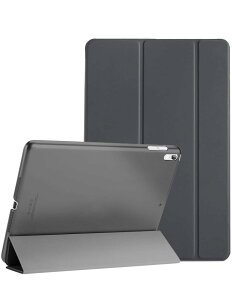ProCase iPad Air 3 2019 / iPad Pro 10.5 2017 �p�P�[�X ���X���� �O�܃X�^���h �I�[�g�X���[�v �������t���X�g �o�b�N�J�o�[ - �O���[