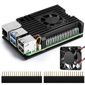 Smraza R aspberry Pi 5用 ケース 超薄型アルミニウム合金ケース+ヒートシンク+ 30x30x07 冷却ファン パッシブ冷却 R aspberry Pi5 8gb /4gb (ラズベリーパイ5) 対応 (ラズパイ5本体含みません）