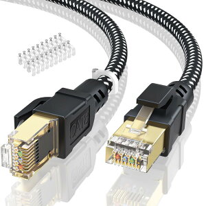 BUSOHE LANP[u 15M CAT8 Llan tbg40Gbps 2000MHz  RJ45 RlN^ JeS[8 lanP[u  lanP[uP[u  C[Tlbg  Q[p ɑΉ