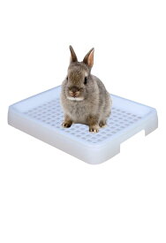 WIEXUN うさぎ トイレ ペットトイレ モルモット トイレ四角 小動物トイレ お掃除 清潔 トレータイプ 取り外し可能 掃除が簡単 モルモット チンチラ ウサギ 小動物用 25*19.5*3cm (ホワィト)