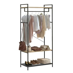 fusehome ハンガーラック 衣類ラック 洋服ラック 頑丈 スリム パイプハンガー ハンガー おしゃれ 服掛け 耐荷重 シングル 衣類収納 ラック 大容量 多機能 ブラック