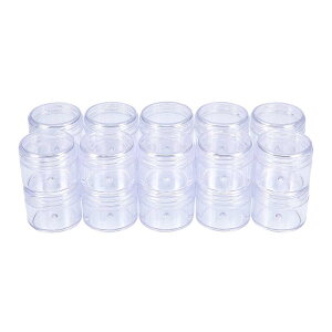 BENECREAT 20個セット30ml小分け丸ケース プラスチックケース アクセサリー ビーズ 化粧品 ネイルパーツ収納ボックス 詰め替え容器 小物用収納ボックス クリア