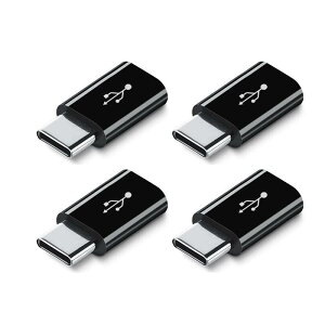 Micro USB to Type-CϊA_v^ 4Zbg }[d f[^[] OTG@\ microRlN^ AhChP[uA_v^[ }CN USB2.0 A_v^[ RlN^ (4ubN)