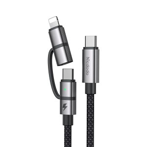 Mcdodo 2in1 USB 3 S\P[u USB-C to USB-C & CgjOP[u PD 100W(Type-C) 36W(light-ning) E-Marker`bv f[^] PD3.1Ki }`[dP[u Macbook iPad iPhone16/15/14/13 Xperia Galaxy Android 