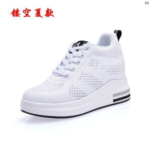 シューズ 夏 春 秋 コーデ 靴 小柄 ブラック い 靴 レディース 身長 上げる 靴目見えい 8 CM メッシュ 通気性 スポーツ シューズ 軽量 スリム