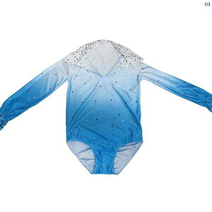 フィギュアスケート 衣装 ZAGITOVA フィギュア スケート パフォーマンス 衣類 子供 男性大歳 競技 ジャンプ スーツ 体操 アクロバティック ホワイト ライト ブルーグラデーション