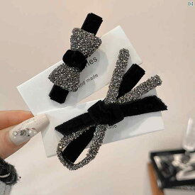 レディース　ファッション　コーデ　小物 ハイエンド リボン ヘア クリップ レディース 秋冬 サイド 前髪 カモノハシ 壊れ 毛 帽子