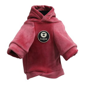 ペット服 フーディー フード付き プルオーバー 秋冬 厚手 ベルベット素材 猫用 フレンチブルドッグ用 ブルー ピンク カジュアル