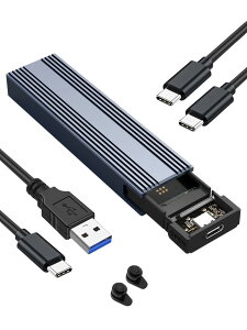 M.2 NVMe SSD �O�t���P�[�X 10Gbps �����f�[�^�]�� Type-C �G���N���[�W���[ �H��s�v �A���~�� ���M PS5 / iPhone15 / Mac�Ή� �f�[�^�ڍs �N���[�� M-Key/B+M Key 2230/2242/2260/2280�Ή� �ő�8TB (��SATA��Ή�)