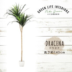 【送料無料_c】人工観葉植物 大型 フェイクグリーン インテリア 造花 ドラセナコンシンネ 145cm