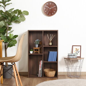 【送料無料_b】カラーボックス 2列 3段 2段 収納 棚 a4 縦置き 横置き 幅55cm ミディアムブラウン グレー