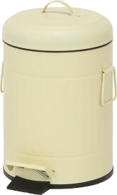 【送料無料_b】蓋付き スチール ラウンドペダルペール 5L ダストボックス