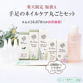 【福袋A】手足のネイルケア丸ごとセット ネイルケア超お得セット ネイルオイル ネイルケアセラム フットケアセラム お好きなマニキュア2種類 除光液 小分容器3個 爪やすり3本 定価計16,070円