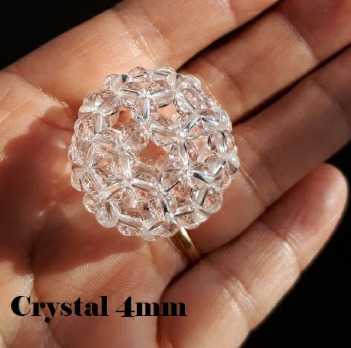 楽天市場】神聖幾何学・水晶フラーレンネックレス(4mm玉) 5A ブラジル  