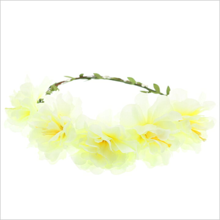 楽天市場 ボリュームフラワーの花冠 アイボリー イベント コンサート ヘアアクセ ヘッドドレス 結婚 ティアラ 髪飾り 花かんむり フラダンス プリンセスガーデン 楽天市場店