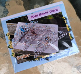 3色ミニハートティアラ手作りキット ティアラ作り方 キッズドレス 出産祝い 結婚祝い ビーズアクセサリーキット ティアラキット ブライダル小物 ハンドメイド 手芸 手作りアクセサリー 子供 簡単 夏休み 工作