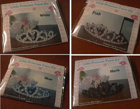 しずくが揺れるパールティアラの手作りキット(ピンク) バザー 七五三 発表会 ビーズアクセサリーキット ビーズキット ハンドメイド 手芸 手作りアクセサリー 簡単 夏休み工作