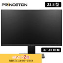 【再生品・保証なし・箱無し】【訳あり】プリンストン 23.8インチ ワイド 液晶ディスプレイ USB Type-C フルHD 100Hz IPS方式パネル KVM機能搭載 PTF-H241W-BK 液晶モニター 23.8型 FHD HDMI DisplayPort スピーカー内蔵 ディスプレイ モニター pcモニター USB-C KVMスイッチ