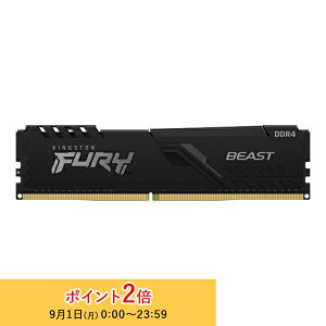 y[J[񂹁z LOXg FURY Beast V[Y ubN 16GB 3200MHz DDR4 CL16 DIMM 288pin Q[~O KF432C16BB/16 kingston ݃ V Ki LZs