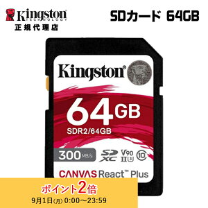 LOXg SDJ[h 64GB Canvas React Plus SDJ[h UHS-II U3 V90 SDR2/64GB Kingston SDXC 4K 8K  J uhs V Ki LZs