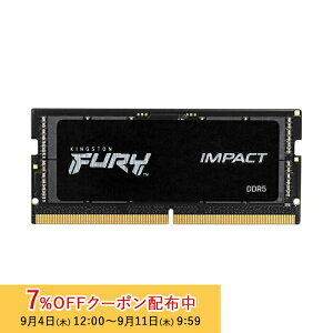 [7%OFFN[| 11܂]y[J[񂹁zLOXg FURY Impact DDR5V[Y ubN 16GB 4800MT/s CL38 SODIMM 262pin Q[~O KF548S38IB-16 kingston DDR5 ݃ t[[ CpN