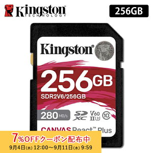 [7%OFFN[| 11܂]LOXg SDJ[h 256GB Canvas React Plus V60 SDJ[h UHS-II U3 V60 SDR2V6/256GB Kingston SDXC 4K uhs-2 U3 ჌t ~[X  J Ki vXg L