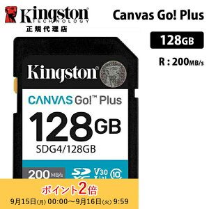 LOXg Canvas Go! Plus 128GB SD J[h UHS-I U3 V30 SDG4/128GB Kingston SDJ[h DSLR  ~[X 4K Ki LZs
