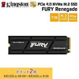 y[J[񂹁zLOXg FURY Renegade PCIe 4.0 x4 NVMe M.2 (2280) SSD q[gVNt 1TB (1000GB) SFYRSK/1000G kingston ^SSD  PS5 PC Q[~O t[[ lQ[h V Ki 