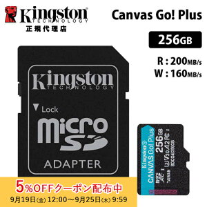 [5%OFFN[| 25܂]LOXg Canvas Go! Plus 256GB microSDJ[h UHS-I U3 V30 A2 SDJ[hA_v^t SDCG4/256GB Kingston microSD }CNSD switch XCb` jeh[XCb` h[ fWJ 