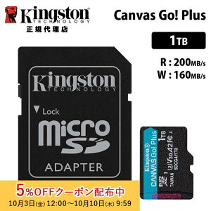 [5%OFFN[| 10܂]LOXg Canvas Go! Plus 1TB microSDJ[h UHS-I U3 V30 A2 SDJ[hA_v^t SDCG4/1TB Kingston microSD }CNSD switch XCb` jeh[XCb` h[ fWJ L