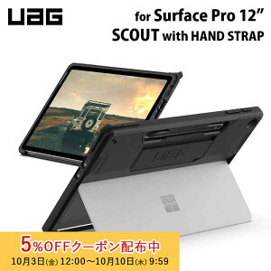 [5%OFFN[| 10܂]UAG Surface Pro 12C`p P[X SCOUT with HAND STRAP ubN ϏՌ UAG-SFPRO12-SH-BK [G[W[  v T[tFXv T[tFCXv Jo[ ی Microsoft }CN