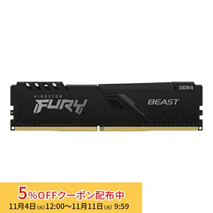 [5%OFFN[| 11܂]y[J[񂹁z LOXg FURY Beast V[Y ubN 16GB 3200MHz DDR4 CL16 DIMM 288pin Q[~O KF432C16BB/16 kingston ݃ V Ki LZ