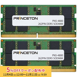 [5%OFFN[| 11܂]vXg ݃ 16GB i8GB×2gj DDR5 4800MHz PC5-4800 CL40 262pin non-ECC SO-DIMM PN5-4800-8GX2 ݃[ [ m[gPCp  m[gp\R PC5-38400