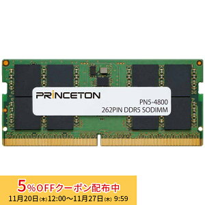 [5%OFFN[| 27܂]vXg ݃ 8GB DDR5 4800MHz PC5-4800 CL40 262pin non-ECC SO-DIMM PN5-4800-8G ݃[ [ m[gPCp  m[gp\R PC5-38400