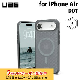 [5%OFFクーポン 15日朝まで]UAG iPhone Air用 MagSafe対応ケース DOT アッシュ 耐衝撃 ドットパターン UAG-IPH25LB-DMS-AS ユーエージー 頑丈 アイフォンケース アイフォンカバー 衝撃吸収 軽量