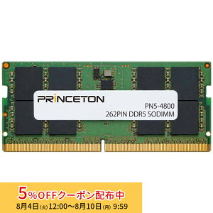 [5%OFF�N�[�|�� 10�����܂�]�v�����X�g�� ���݃����� 32GB DDR5 4800MHz PC5-4800 CL40 262pin non-ECC SO-DIMM PN5-4800-32G ���݃������[ �����������[ �m�[�gPC�p ������ �m�[�g�p�\�R�� PC5-38400